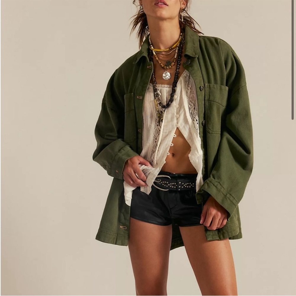 Free People We The Free Madison City oversized denim shirt jacket xs